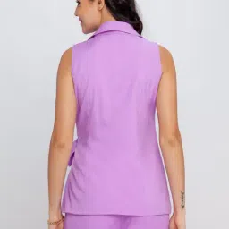 Zink London Purple Notched Lapel Jacket image 2