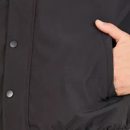 Styli Black Polyester Double Collar Printed Jackets image 5