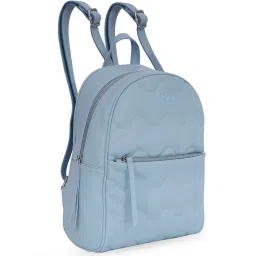 United Colors of Benetton Rylee Blue PU Solid Backpack - 10.3 Ltrs image 5