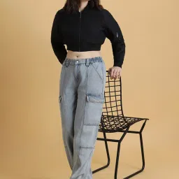 Forever 21 Black Regular Fit Bomber Jacket image 5