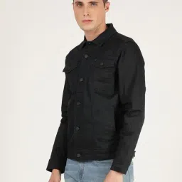 Wrangler Navy Full Sleeves Shirt Collar Denim Jacket image 3