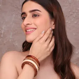 ToniQ Multicolor Bangles in Neutral Tones Set of 4 image 2