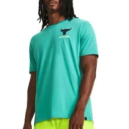 Under Armour Green Cotton Loose Fit Printed Sports T-Shirt-picture-14