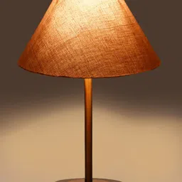 Devansh Grey Wood Industrial Frusturical Shaped Table Lamp image 2