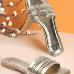 Carlton London Women's Gold Casual Sandals-picture-19