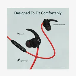 Boult Audio Probass Space Wireless Bluetooth Earphones with Mic (Red) image 4