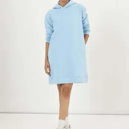 Femmella Blue Cotton Regular Fit Dress-picture-21