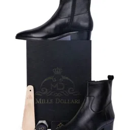 MILLE DOLLARI Men Pointed Toe High Ankle Regular Boots image 3