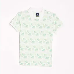 Allen Solly Kids White Printed Regular Fit Polo T-Shirt-image-91