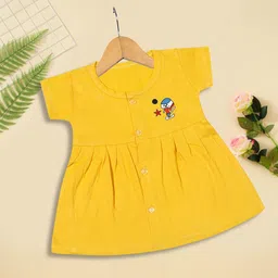 kideezguild KIDEEZGUILDGirls Graphic Printed Round Neck Fit & Flare Dress-picture-25