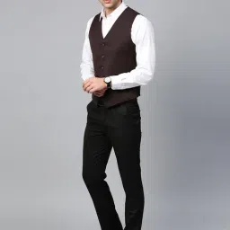 ManQ Burgundy Sleeveless Waistcoat image 5