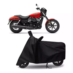 Auto Pearl Bike Cover for Harley Davidson Street 750 (Black)-picture-17