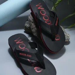 Woodland Men Colourblocked Rubber Room Slippers-picture-25