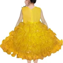 IKONIC FASHION Girls Yellow Dresses image 2