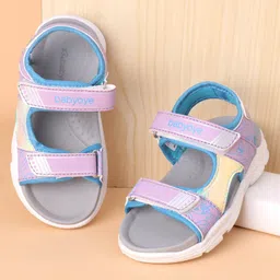 Babyoye Sandals With Velcro Closure - Purple-image-49