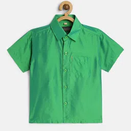 thangamagan THANGAMAGANHalf Sleeves SoildShirt - Light Green image 1
