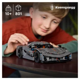 LEGO Technic Koenigsegg Jesko Absolut Gray Hypercar 801 Pieces - 42173 image 3