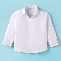 Rikidoos Full Sleeves Solid Shirt With Waistcoat Pant Cap & Bow Set - Red & White image 4