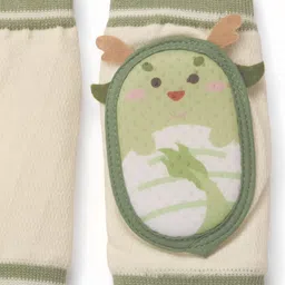 fab n funky Baby Knee PadsAnti Slip with Dino Design - Light Green image 5