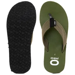 khadim Pro by Khadims Men's Green Flip Flops image 5