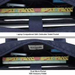 TOMMY HILFIGER Monett Navy Blue Polyester Laptop Messenger Bag image 5