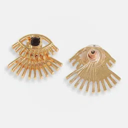 Sohi Gold Plated Designer Stone Casual Stud Earrings image 5