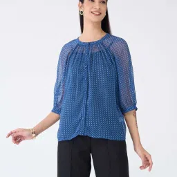 SALT Attire Blue Printed Top image 5