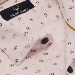 Allen Solly Pink Cotton Slim Fit Printed Shirt image 5