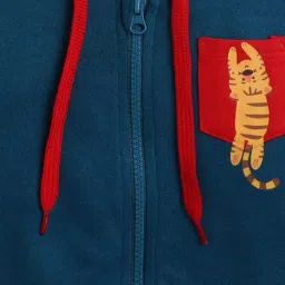 Bumzee Kids Blue Cotton Graphic Sweatshirt image 3