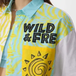 The Souled Store White 100% Cotton Print Shirt image 5