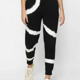 Only Black Cotton Printed Joggers-image-70