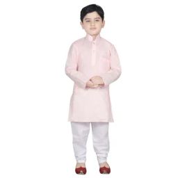 SG Yuvraj Kids Pink & White Solid Kurta with Pyjama-picture-19