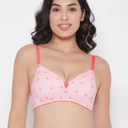Clovia Pink Non Wired Padded T-Shirt Bra-picture-23