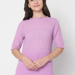 Vero Moda Lilac Self Design Top-picture-37