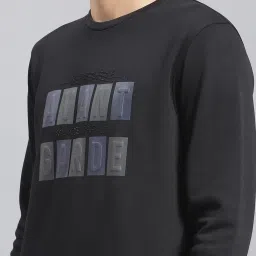 Monte Carlo Black Regular Fit Printed Sweatshirt image 5