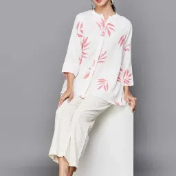 Melange by Lifestyle Off-White Floral Print Tunic image 5
