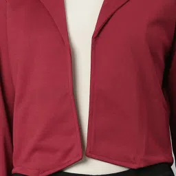 showoffff SHOWOFF Maroon Cotton Regular Fit Shrug image 5