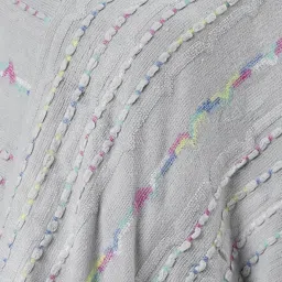 showoffff SHOWOFF Grey Striped Poncho image 5