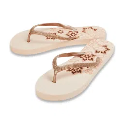 Ginger by Lifestyle Women's Rose Gold Flip Flops image 5