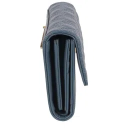 Mochi Blue Synthetic Quilted Tri-Fold Wallet image 5