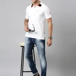 Dixcy Scott Maximus White Cotton Regular Fit Polo T-Shirt image 5