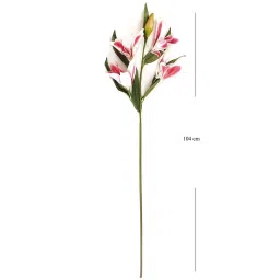 Pure Home and Living Pink Plastic Lily Faux Flower Single Stem image 5