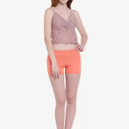 La Intimo Coral Solid Fash Melange Resort Beach Wear Boyshorts image 5