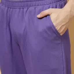 Rigo Purple Boxy Fit Graphic Print Oversized Sweatshirt & Trackpants Set image 5