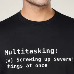 People By Pantaloons Black Cotton Regular Fit Printed Sweatshirt image 5