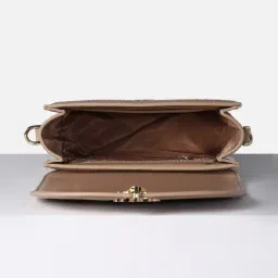 Allen Solly Brown Textured Free Size Sling Handbag image 5