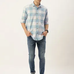 Burnt Umber Brown Regular Fit Check Shirt image 5