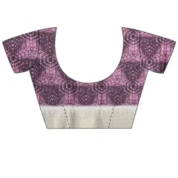 Saree Mall Beige Silk Printed Saree With Unstitched Blouse image 5