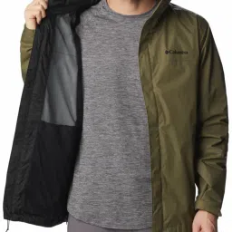 Columbia Mens Green Omni-Tech Watertight II Rain Jacket image 5