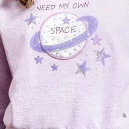 Monte Carlo Lilac Cotton Embellished Sweatshirt image 5